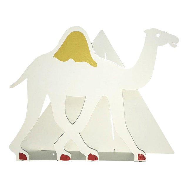 Painted White Metal Egitto Sculpture, 1980 For Sale