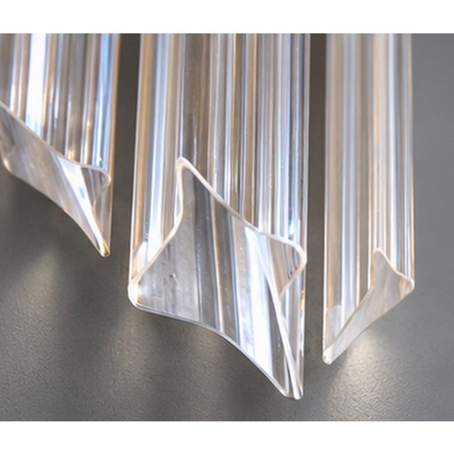 Vintage Wall Lamp with Clear Murano Glass Prisms, 1960s For Sale - Image 10 of 15