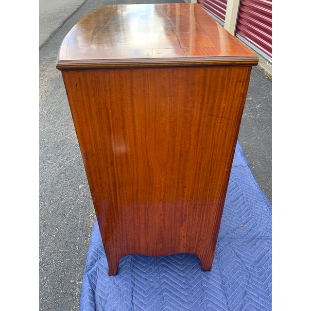 Mid 19th Century Georgian Satinwood Bow Front Chest For Sale - Image 13 of 13
