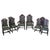Green Victorian Gothic Jacobean Oak Dining Chairs, Set of 10 For Sale - Image 8 of 8