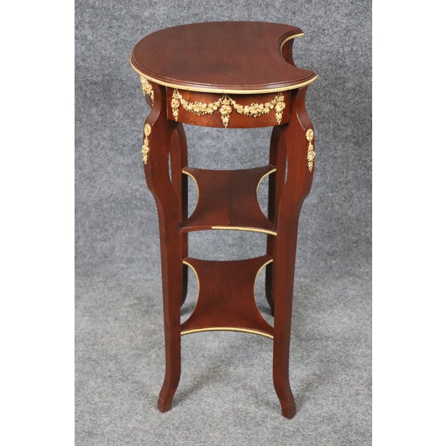 Brown Early 20th Century Bronze Mounted Mahogany French Louis XV French End Table For Sale - Image 8 of 11