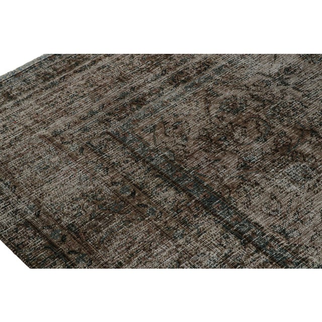 Rug & Kilim Vintage Persian Rug in Brown and Blue by Rug & Kilim For Sale - Image 4 of 7