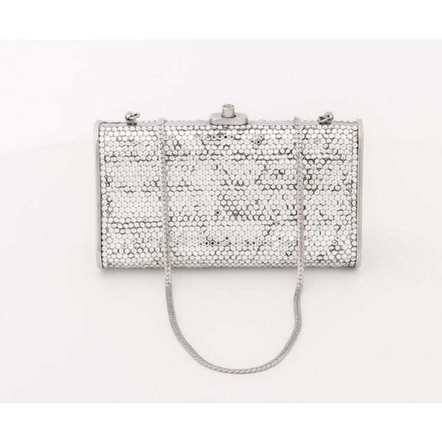 Contemporary Judith Leiber Swarovski Crystal Minaudiere For Sale - Image 3 of 9