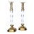 Vintage Tall Brass and Twisted Lucite Candlestick Holders - A Pair For Sale