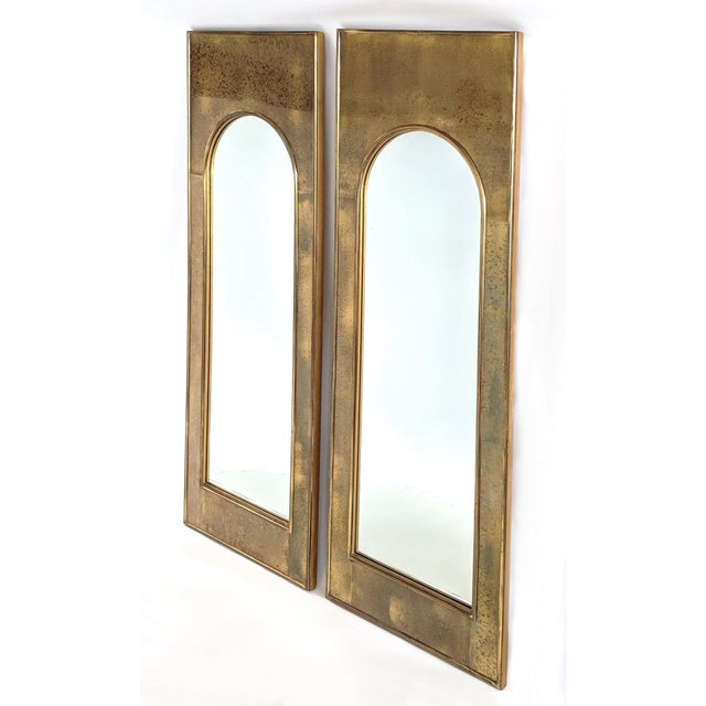 Palladian Mastercraft Brass Etched Mirrors a Pair Chairish