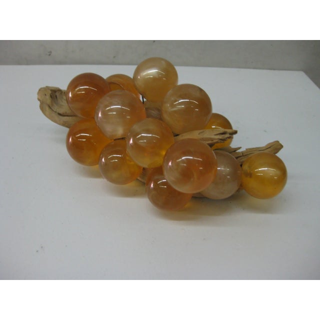 Yellow Lucite Grapes on Driftwood Stem For Sale In Los Angeles - Image 6 of 6