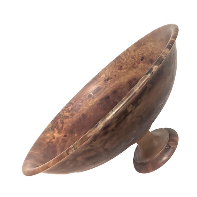 Alabaster Pedestal Bowl For Sale - Image 4 of 7