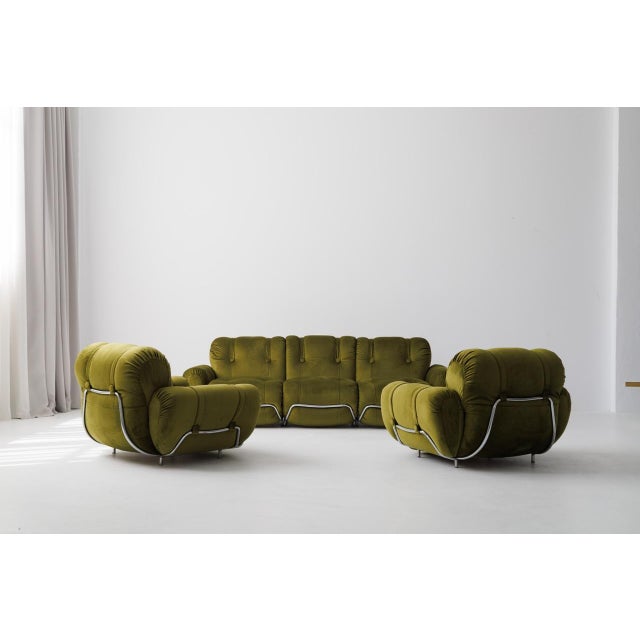 Sofa and Armchairs by Adriano Piazzesi, 1990s, Set of 3 For Sale - Image 9 of 9