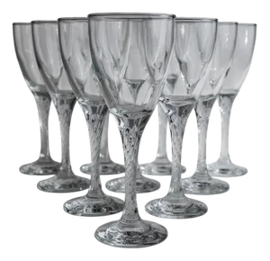 Vintage Champagne Glasses, 1980s, Set of 10