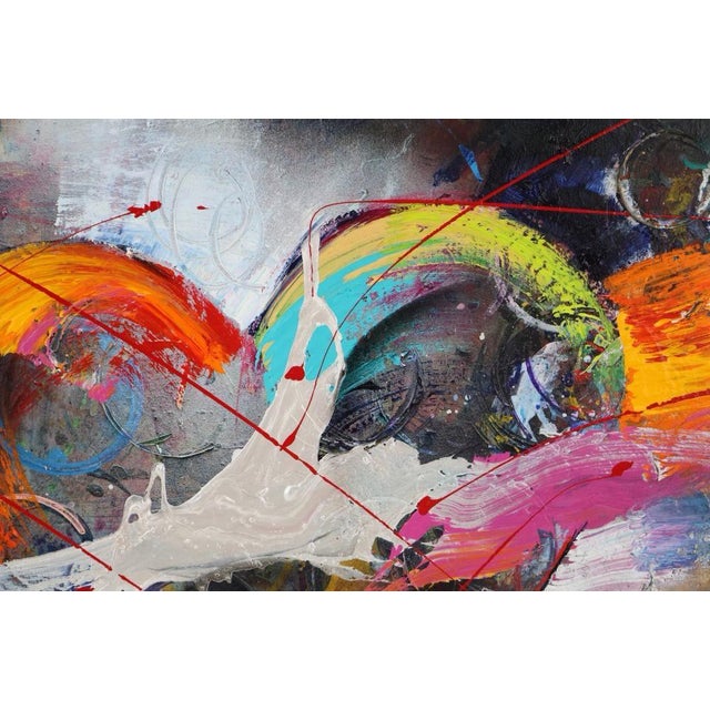 Jonas Gerard Jonas Gerard (1941–2020) – “Love Happens #1” – Original Signed Oil on Canvas, 2014 – 22” X 26” For Sale - Image 4 of 12