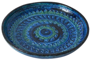 Large Rimini Blu Bowl by Aldo Londi for Bitossi, 1960s