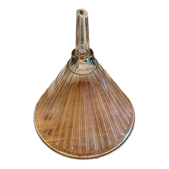 Vintage Ribbed Architectural Glass Sculpture by Mooney Air Vent For Sale