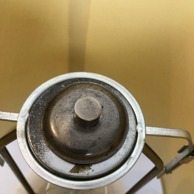 Cream Vintage Table Lamp with Crackle Glaze, 1930s For Sale - Image 8 of 9