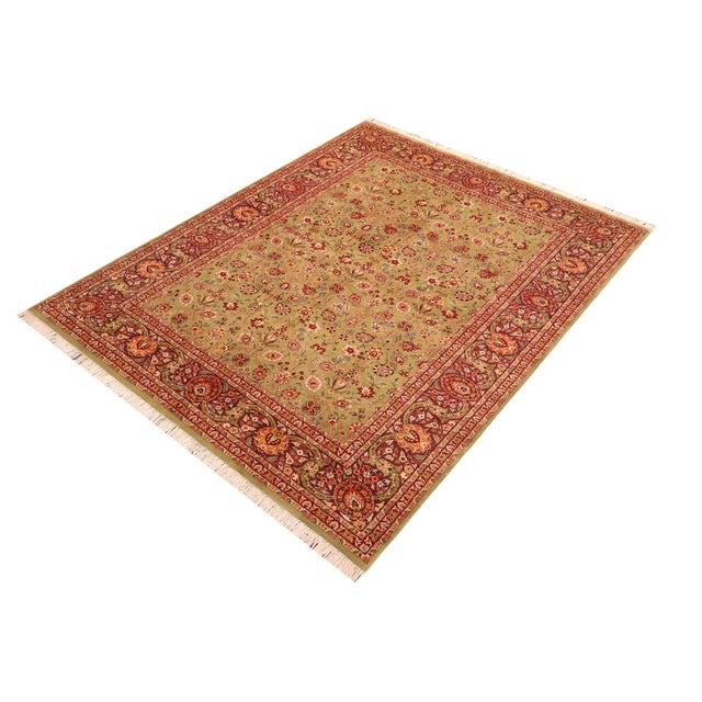 Designed with mesmerizing intricacy and gorgeous color palette, this hand-knotted masterpiece demonstrates the beauty and...