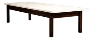 Brazilian Modern Rosewood & Marble Coffee Table by Ziglio Decorações, Brazil, C. 1960