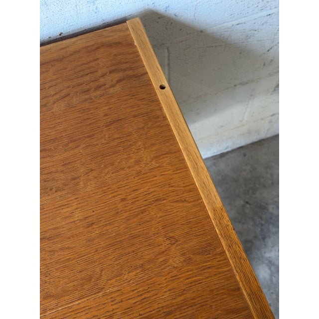 Henning Kjærnulf Oak Storage Cabinet With Black Handles Danish Mid-Century Modern 1960s For Sale - Image 12 of 12