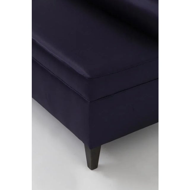 1950s Small Italian Purple Satin Sofa with Roll Cushion, 1959 For Sale - Image 5 of 11