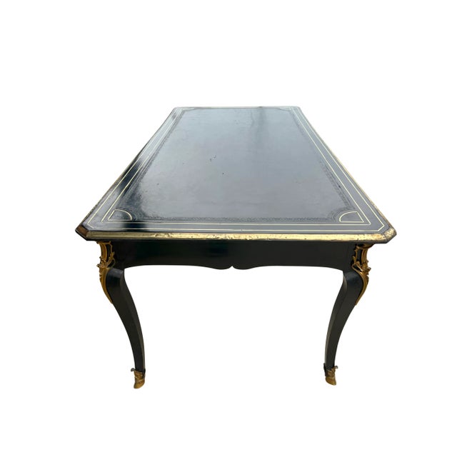 Regence Ebonized and Ormolu Mounted Bureau Plat For Sale - Image 4 of 12