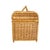 Mid-Century Modern Late 20th Century Lidded Wicker Picnic Basket With Handles For Sale - Image 3 of 8