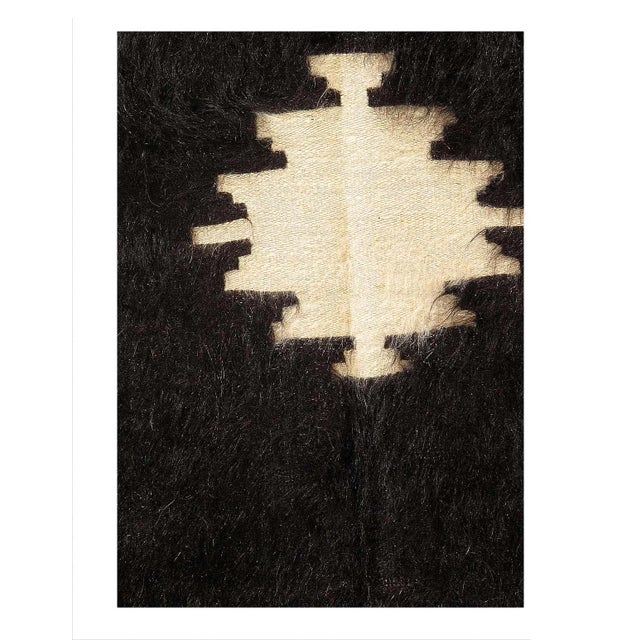 A vintage hand knotted goat hair rug. These rugs have been made in from the mohair wool of Angora Goats in the Siirt...