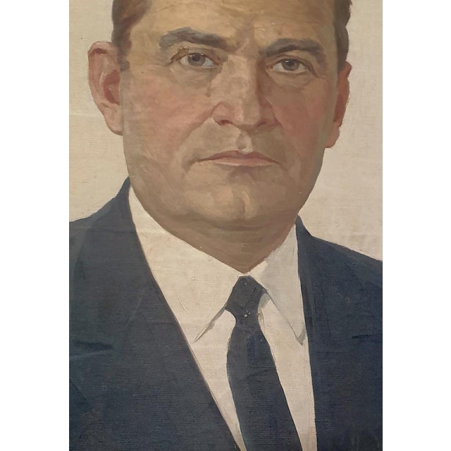 1970s Soviet Era Portrait Painting, Ukrainian Artist, Socialist Realism 100-70 For Sale - Image 4 of 6