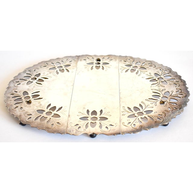 Vintage Vintage Expandable Silver Plate Trivet Chairish