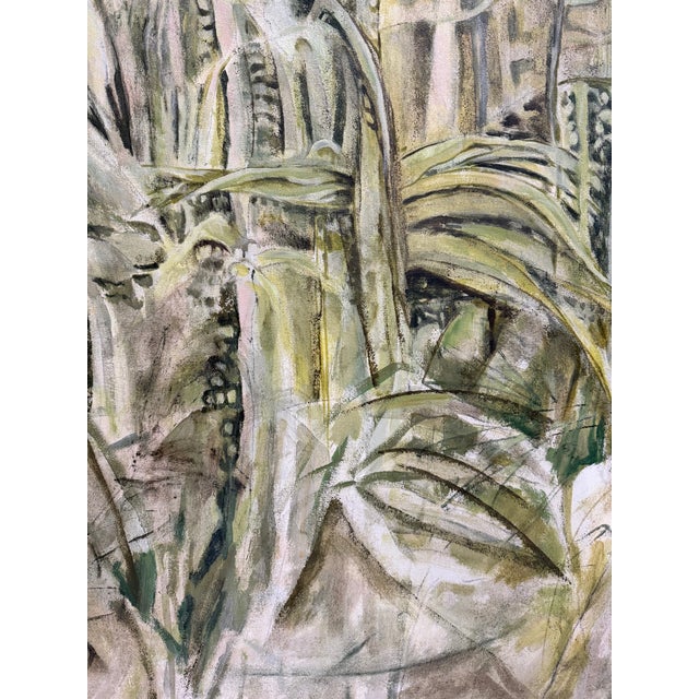 2007, Backyard Series I, Contemporary Abstract Expressionist Landscape, Acrylic Paint and Charcoal on Canvas, Artist Louise Freshman Brown For Sale - Image 4 of 8