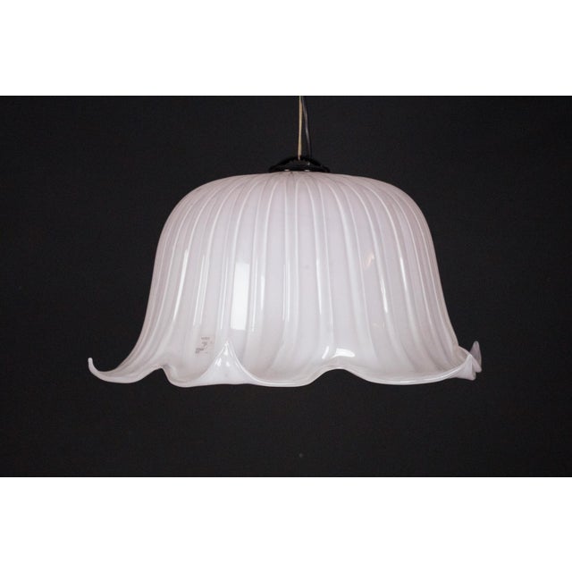 Large Vintage Flower-Shaped Pendant in Pink Murano Glass, Italy, 1980s For Sale - Image 15 of 15