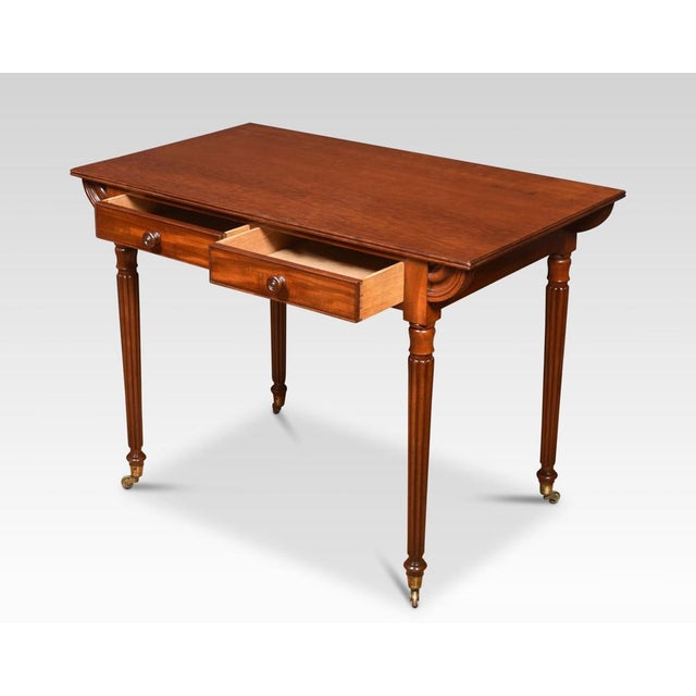Mahogany Two Drawer Writing Table For Sale - Image 6 of 8