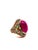 Bochic “Orient” Vintage Retro Emerald, Ruby & Sapphire Ring Set In 18K Gold & Si For Sale - Image 9 of 10