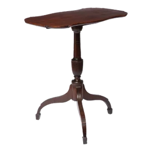 American Cherry & Mahogany Spider Leg Tilt-Top Candle Stand by John Meads, 1810