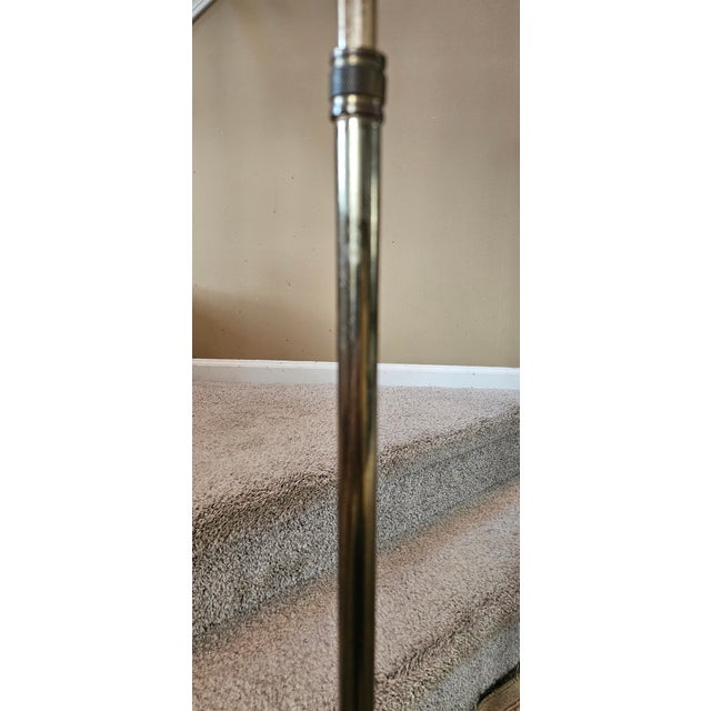 Brass Hollywood Regency Gold Clam Shell Adjustable Floor Lamps For Sale - Image 8 of 12