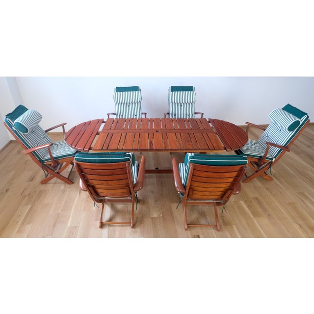 Tricomfort Madein France SOLID Rosewood Adjustable Chairs Folding Table Outdoor For Sale - Image 13 of 18