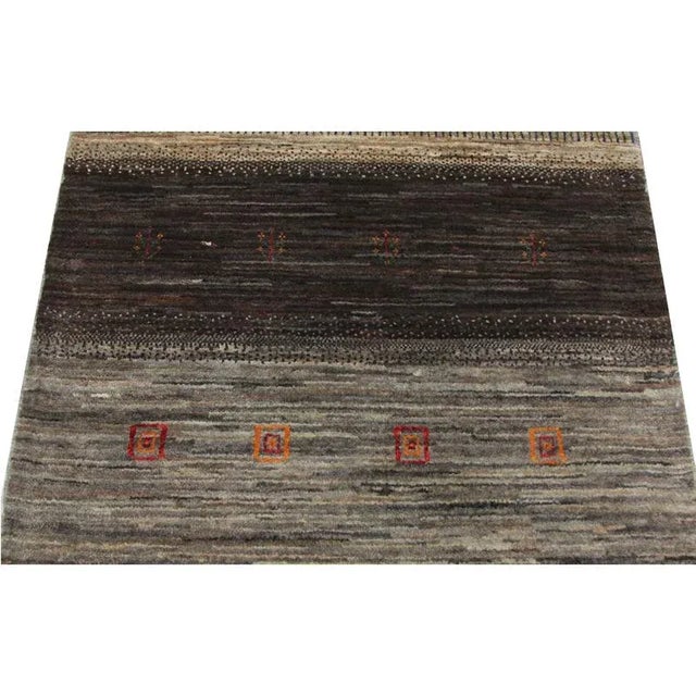2010s Handwoven Persian Gabbeh Area Rug 2’10” X 4’5″ For Sale - Image 5 of 9