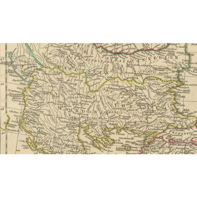 Paper Antique Eastern Roman World Map, 1818 For Sale - Image 7 of 9