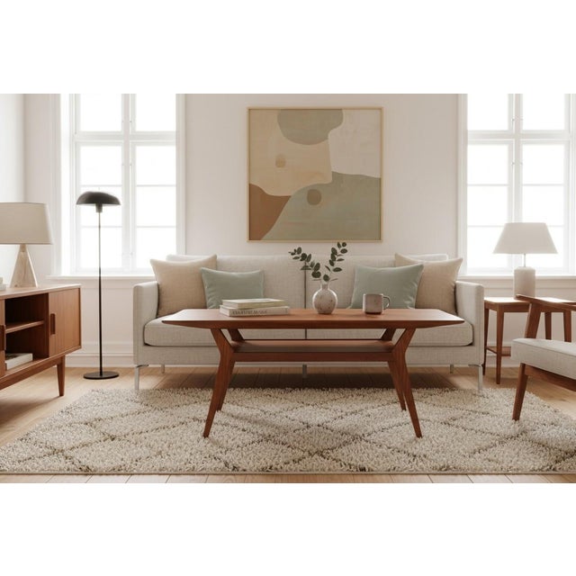 Brown Danish Teak Coffee Table with Magazine Rack, 1960s For Sale - Image 8 of 12
