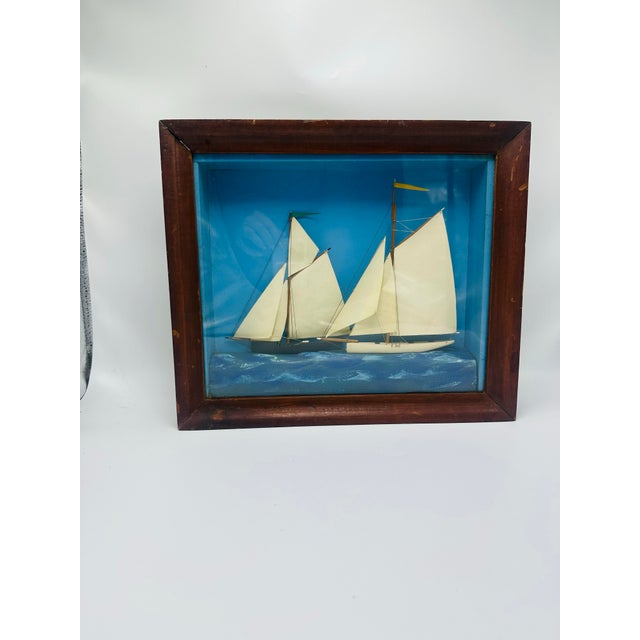 Three Dimensional Sailboat Shadow Box For Sale - Image 11 of 11