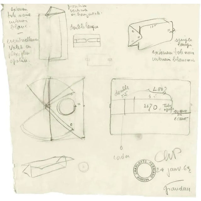 Metal Charlotte Perriand Mirrored 'Applique á Volet Pivotant' Wall Light For Sale - Image 7 of 11