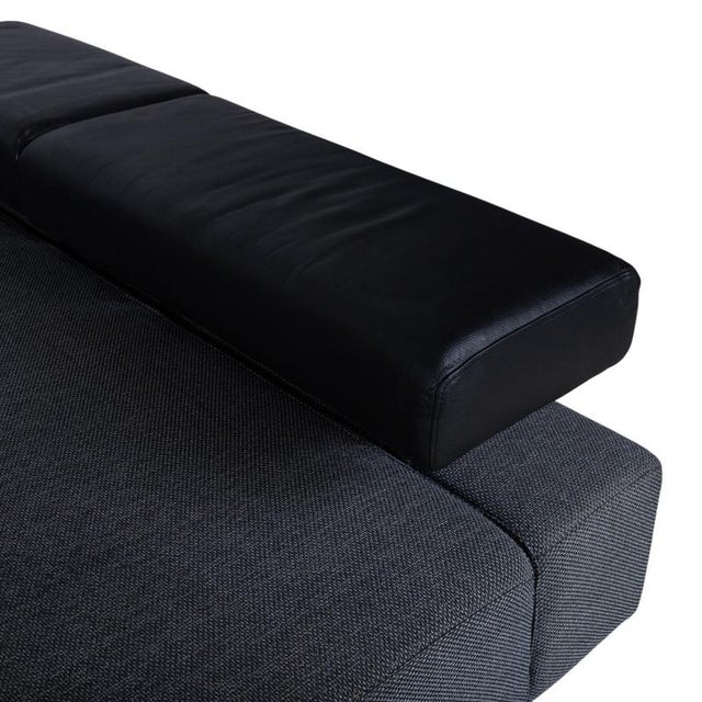 Sunrise Fabric Leather Corner Sofa with Manual Function from Brühl For Sale - Image 10 of 16