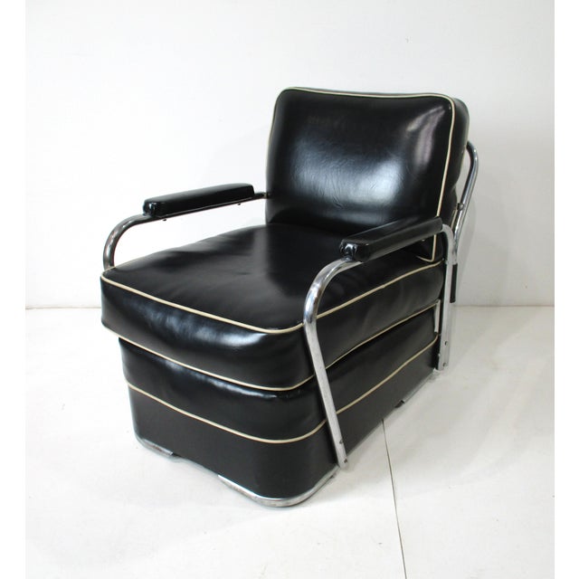 Art Deco Gilbert Rohde Styled Streamline Lounge Chair For Sale - Image 11 of 12