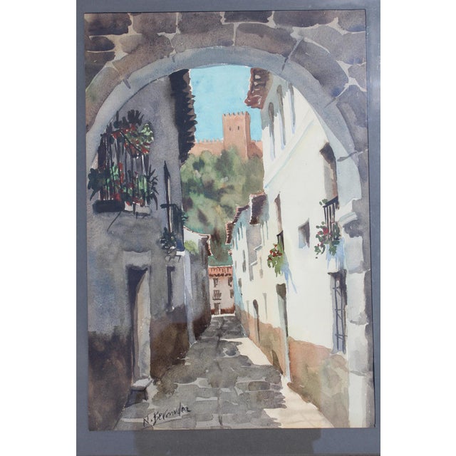 Add a touch of Spanish charm to your wall with this street scene in Sevilla painted by Nicolás Bermúdez, a contemporary...