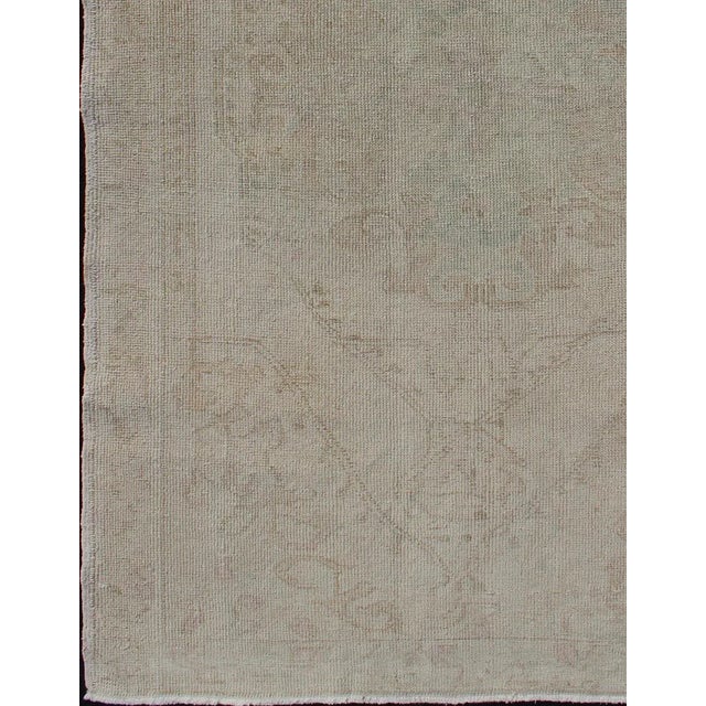 Vintage Turkish Oushak With Large Medallion in Muted Earth Tones For Sale - Image 4 of 10