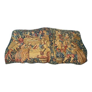 Early 19th Century Majestic Les Vendanges Medieval Jacuard Woven Tapestry For Sale