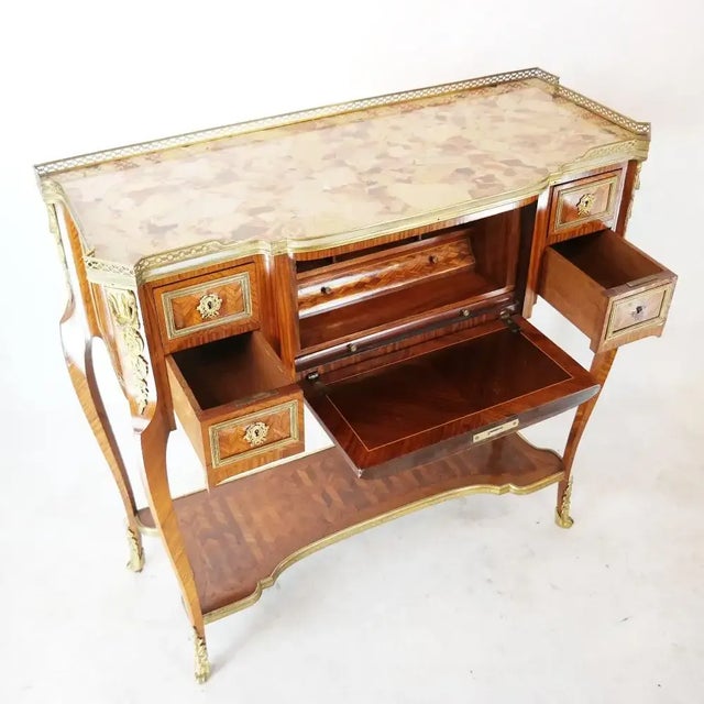 Late 19th Century 19th Century French Inlaid Kingwood Serving Table For Sale - Image 5 of 12