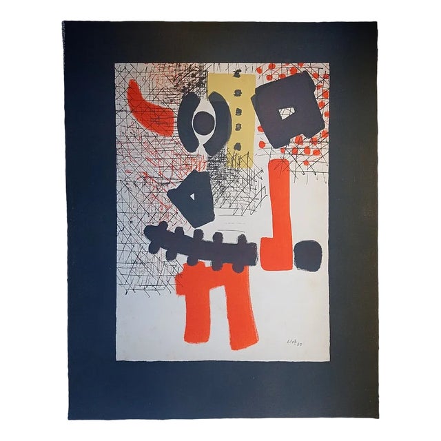 Thomas Gleb, The Warrior, Abstract Composition, 1959, Hand-Signed Lithograph For Sale