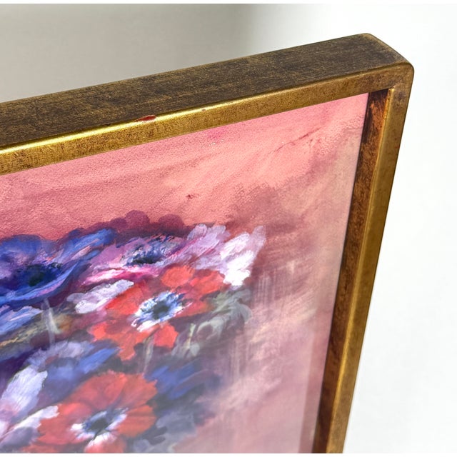 Vintage Floral Still Life Watercolor Painting For Sale In Atlanta - Image 6 of 7