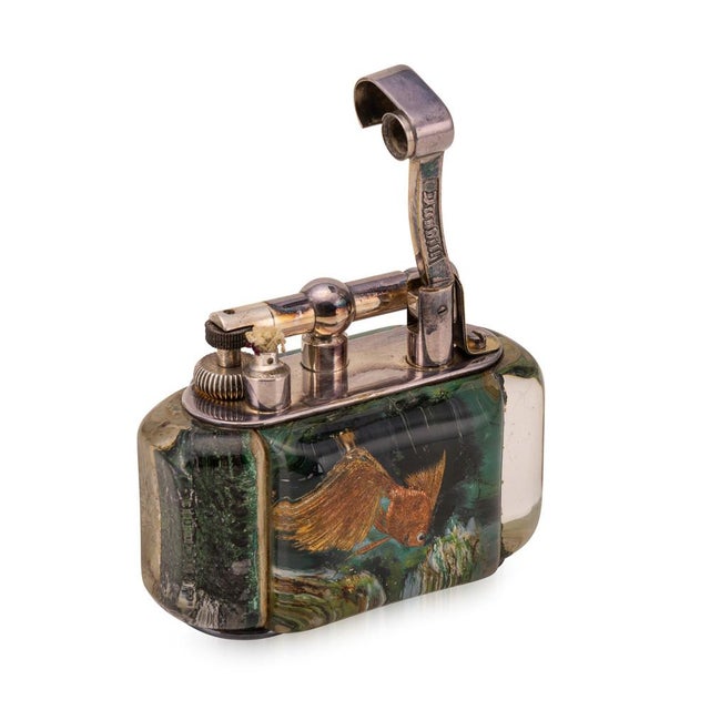 1960s Vintage 20thc Dunhill Tropical Aquarium Table Lighter, 1960s For Sale - Image 5 of 11