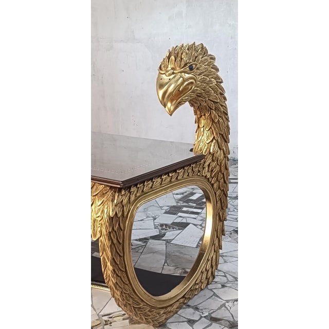 1960s Sculptural Gold Eagle Executive Desk For Sale - Image 4 of 9