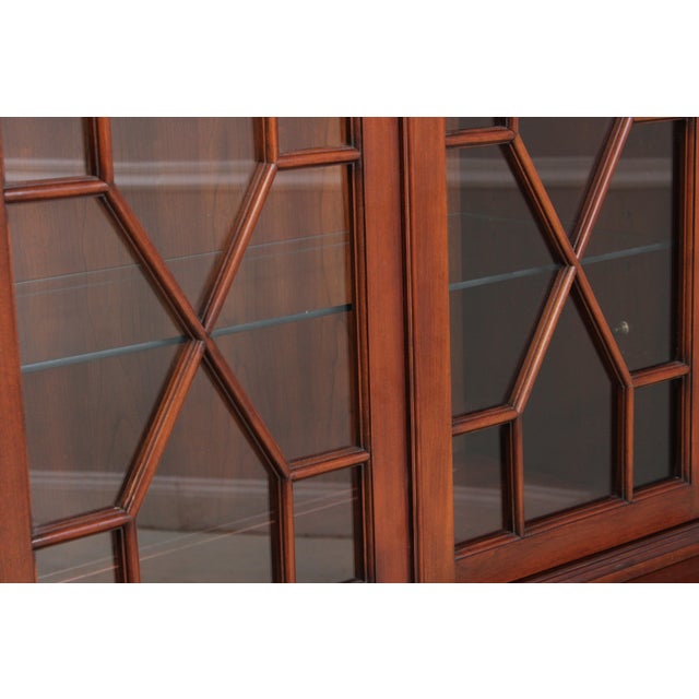 Henkel Harris Cherry 2 Piece London Breakfront For Sale - Image 10 of 18