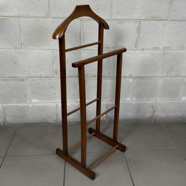 Brown Vintage Wooden Valet Stand, 1970s For Sale - Image 8 of 8